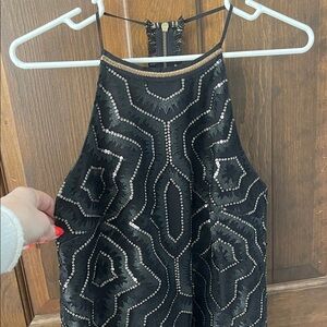 Elegant Black and Gold Dress